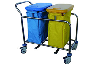 垃圾分裝污物車翻蓋式B447、不銹鋼方管B448